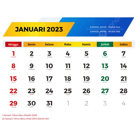 hari nasional bulan januari 2023